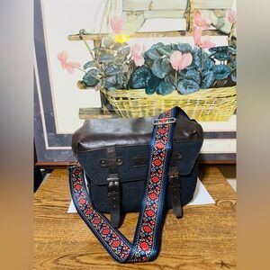 Stylish Brown and Blue Men's Bag